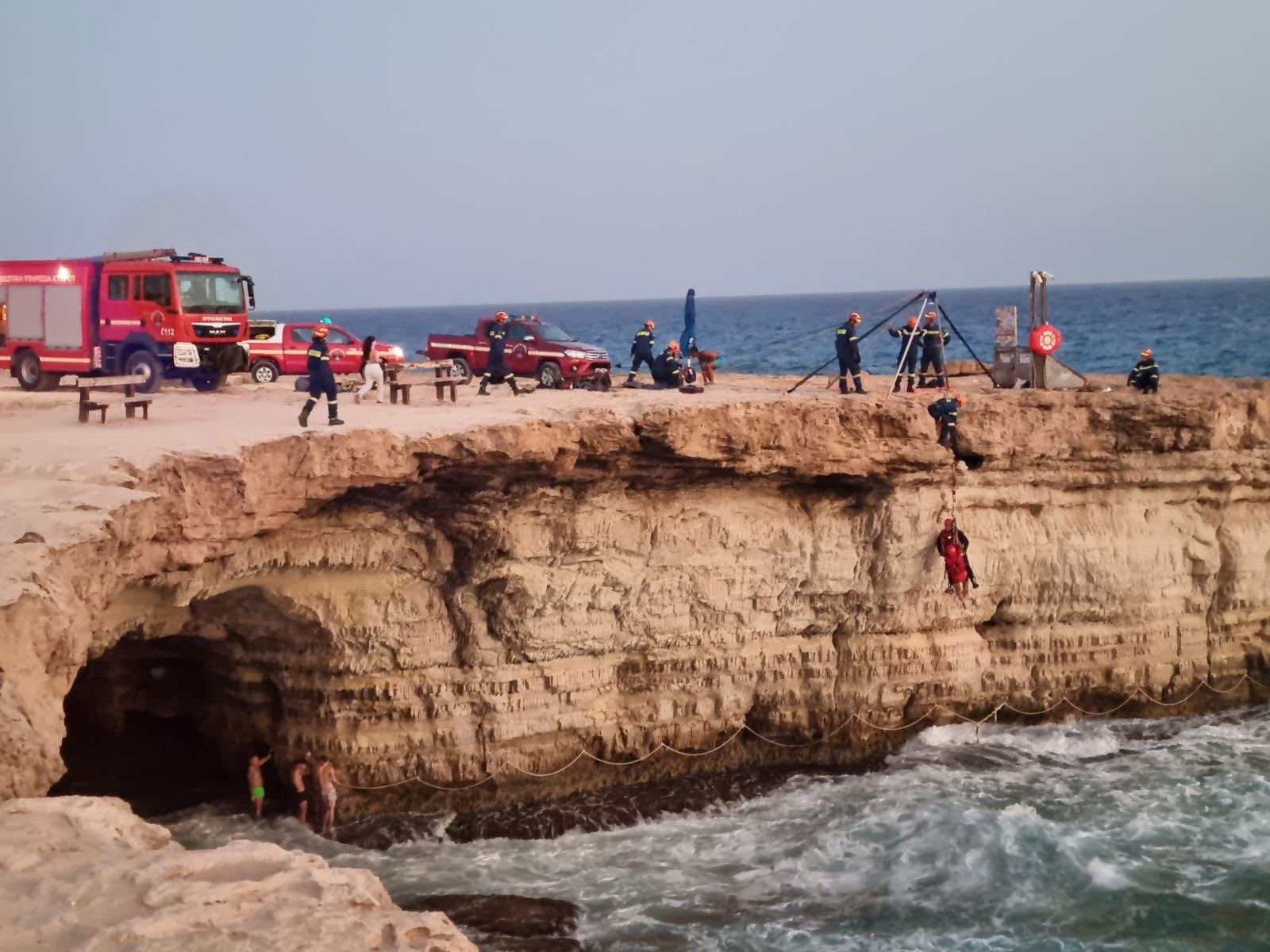 Four People Rescued from Cape Greco Sea Caves After Recent Incidents