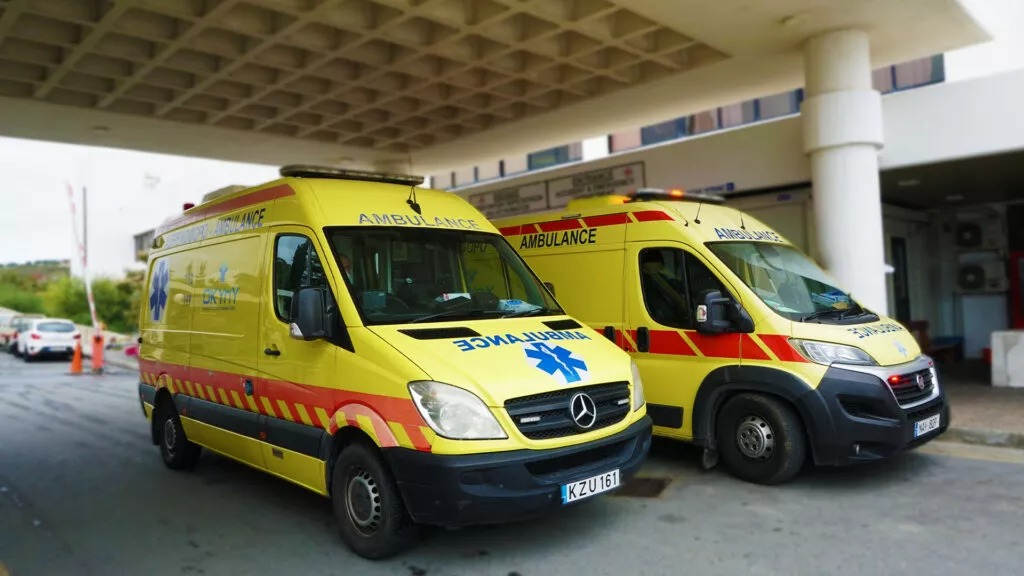 Tourist in Critical Condition After Van Collision at Paralimni Hotel