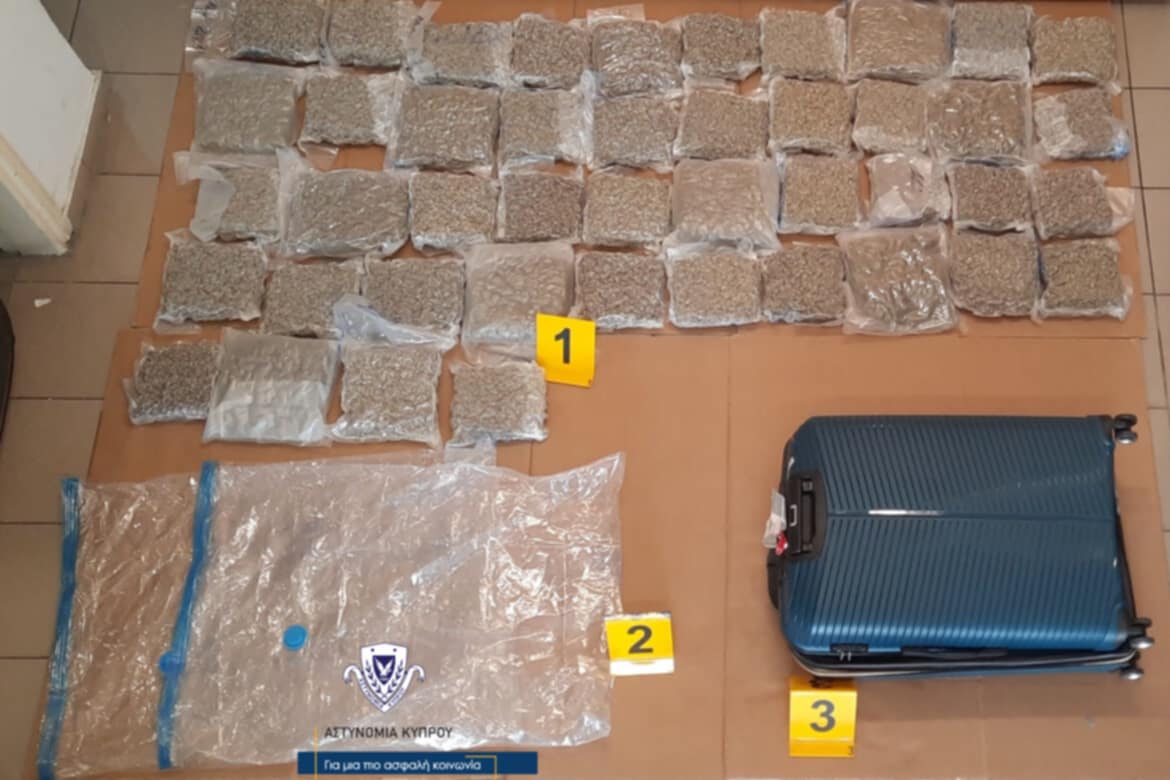 Cannabis — 34-Year-Old Arrested with Over 24kg of Cannabis at Larnaca Airport