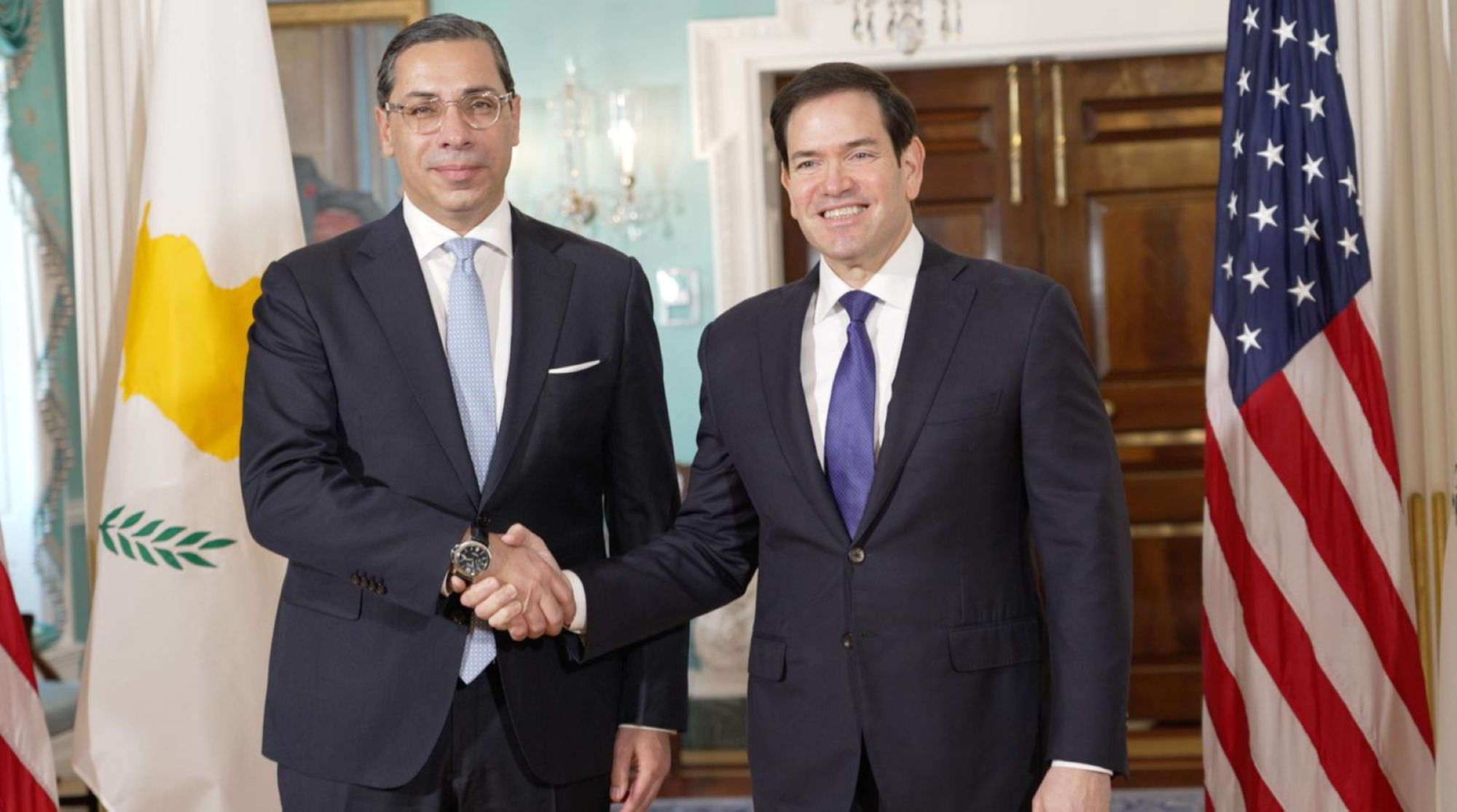 Kombos Discusses Venezuela with US Secretary of State Rubio